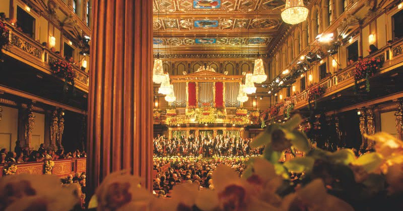 Η φημισμένη Χρυσοποίκιλτη Αίθουσα του Μεγάρου Φίλων της Μουσικής της Βιέννης